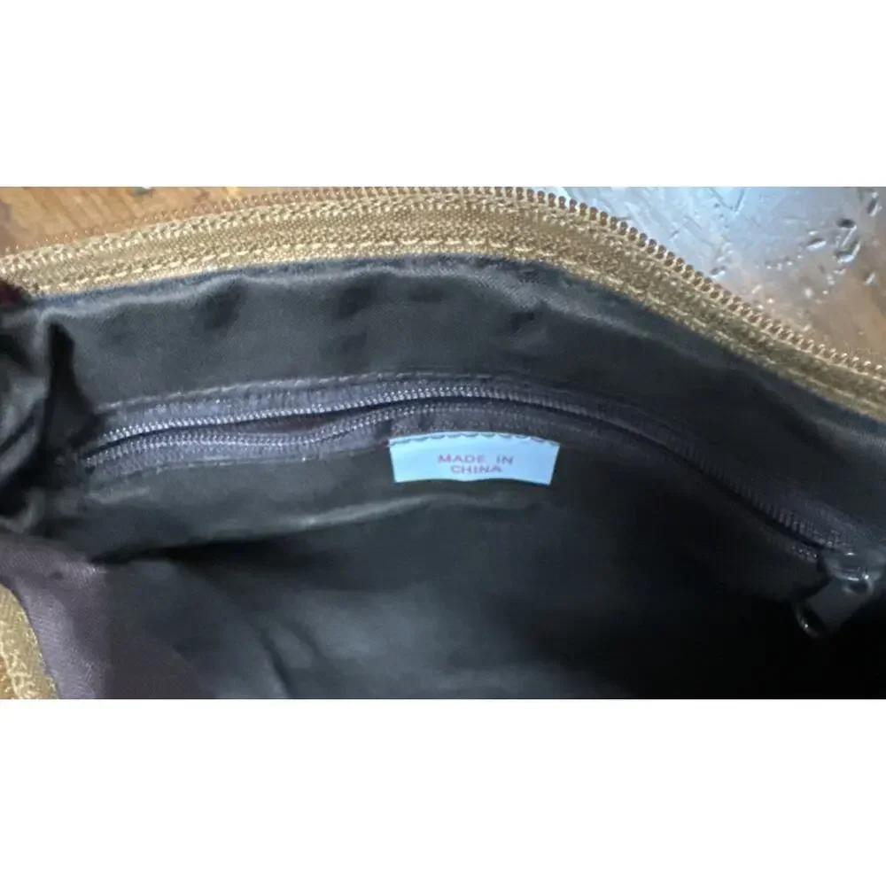 Vintage M International Series Tan Crest Crossbody Bag